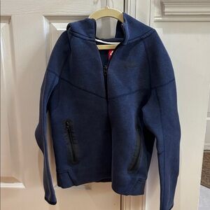 Boys Nike Tech  Navy Zip-Up Hoodie